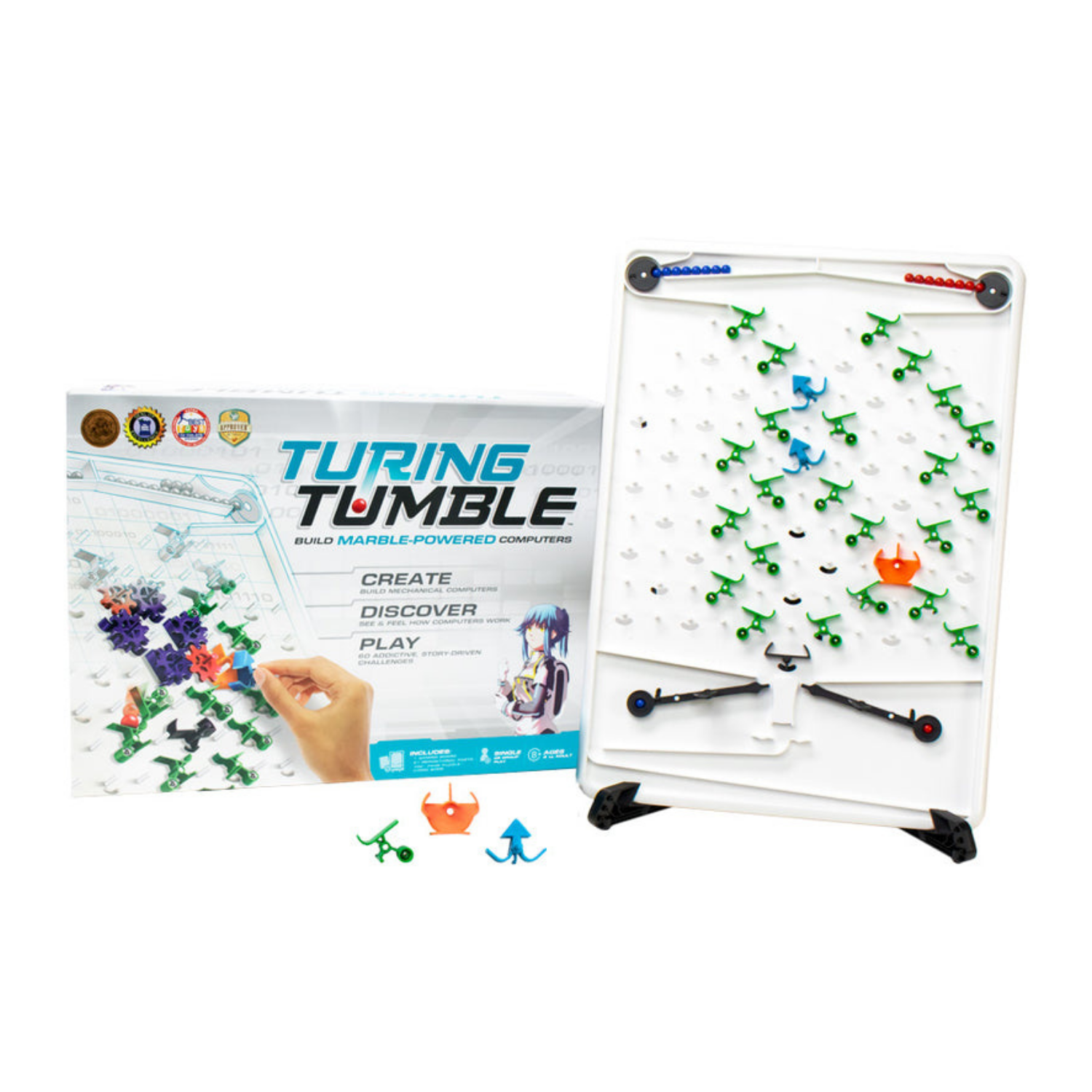 The Turing Tumble lets you and your kids build real mechanical