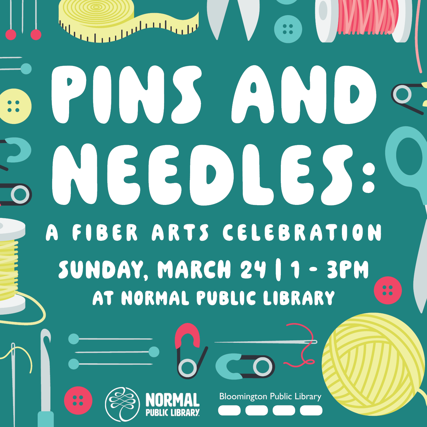 Image for Pins and Needles: A Fiber Arts Celebration.