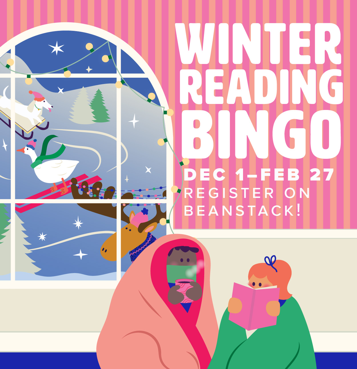 Winter Reading Bingo December 1–February 27 Register on Beanstack