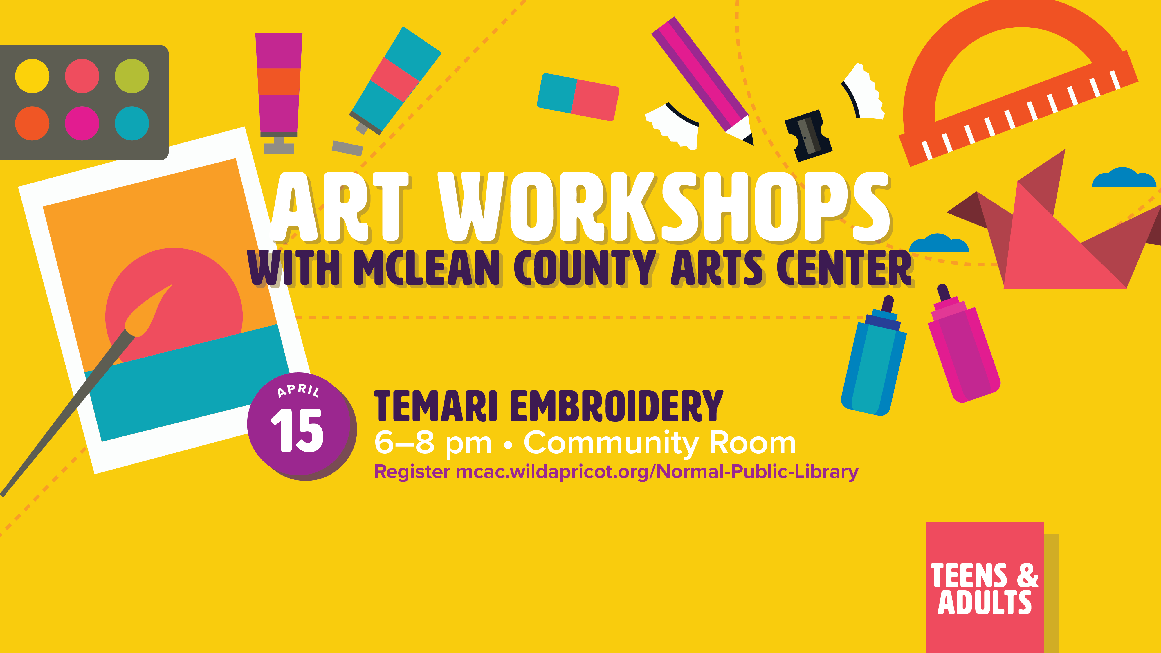 McLean County Arts Center Temari Embroidery Normal Public Library